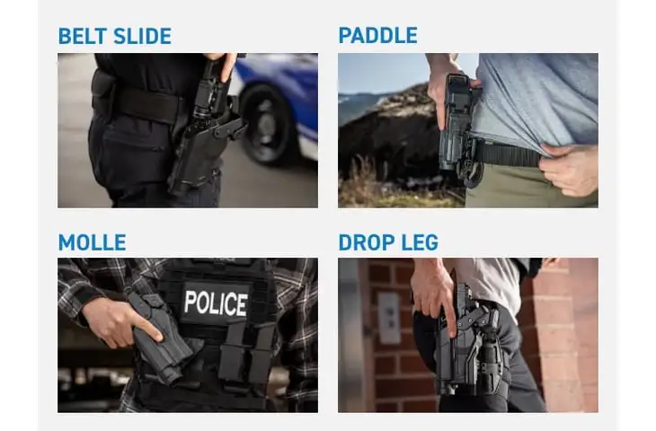 Alien Gear Holsters Rapid Force Level II Light Bearing Mid Ride Belt Slide Duty Holster, Right Hand - view 6